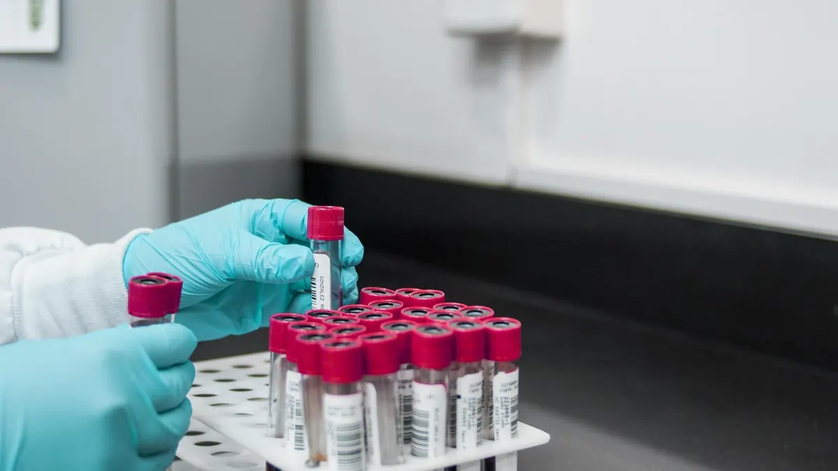 Imagem ilustrativa: Profissional de laboratório analisando amostras biológicas em uma pesquisa toxicológica