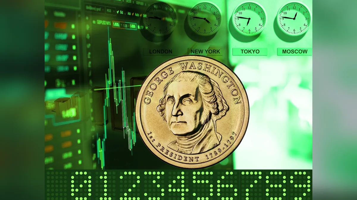 Imagem ilustrativa: Painel eletrônico de bolsa de valores com cotações e investidores acompanhando o mercado